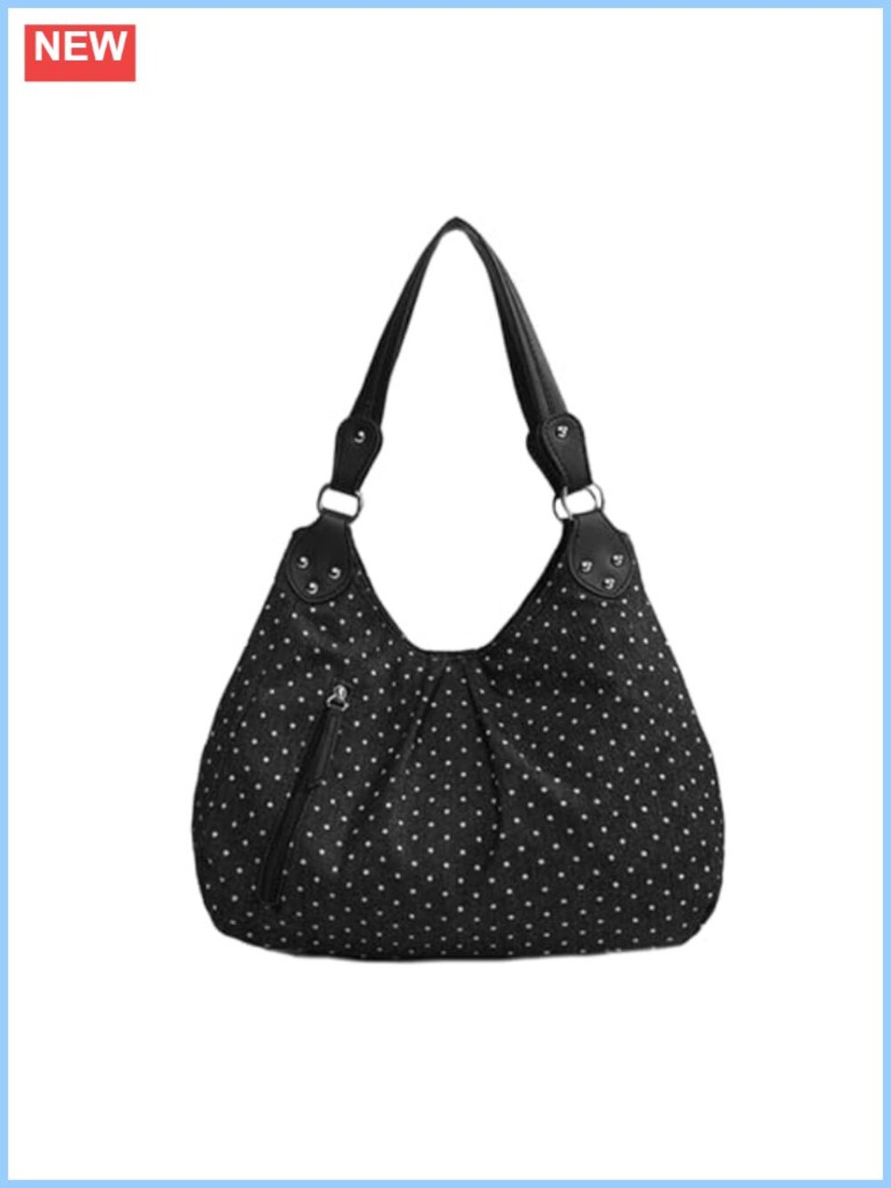 Polka Dot Tote Bag Large Hobo Shoulder Bag Fabric Handbag